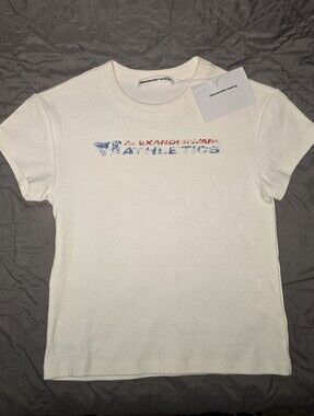 Alexander Wang Athletics Logo Graphic Baby Tee
